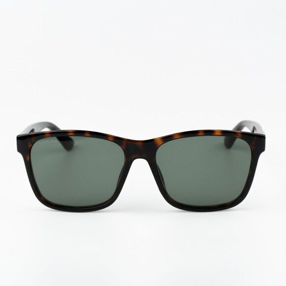 NEW Gucci GG0746S 003 Havana Green Rectangle Unisex Sunglasses main image 7